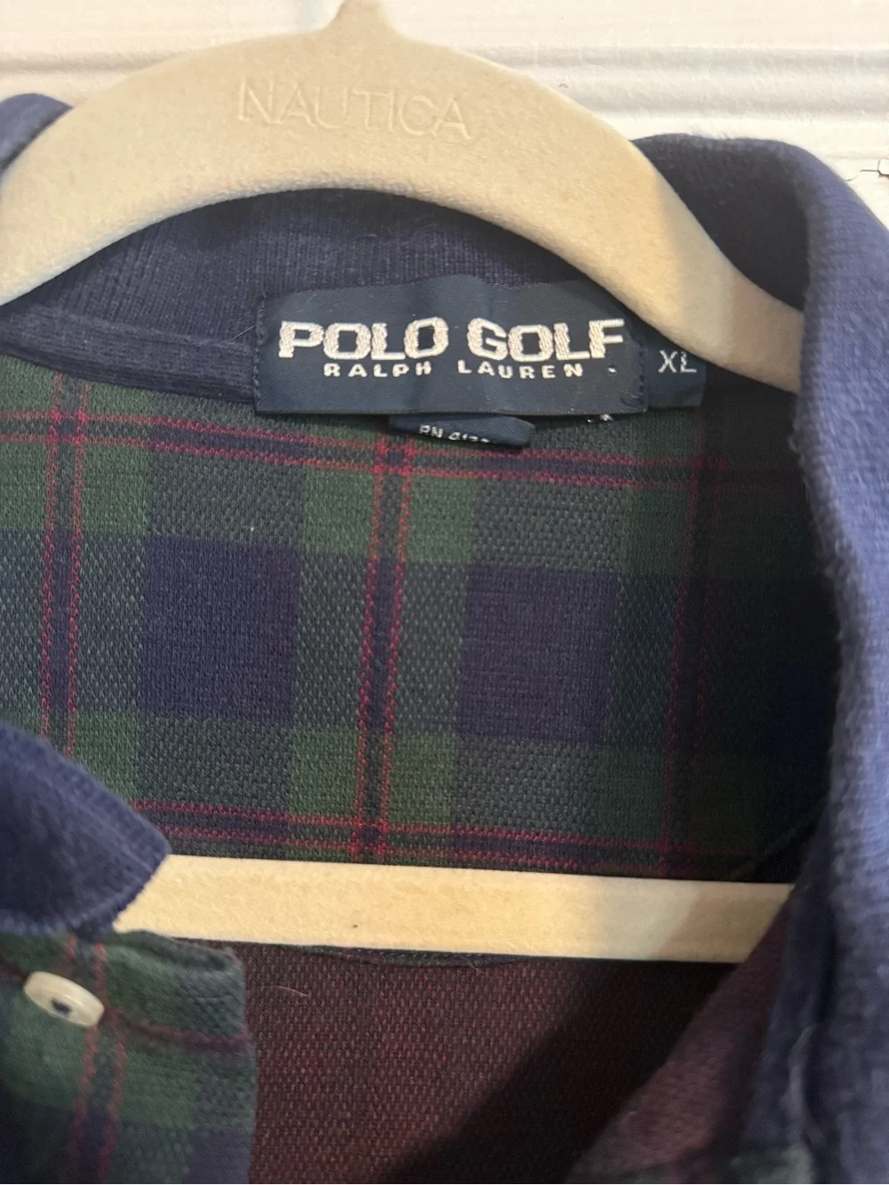 Ralph Lauren Green and Navy Tartan Polo